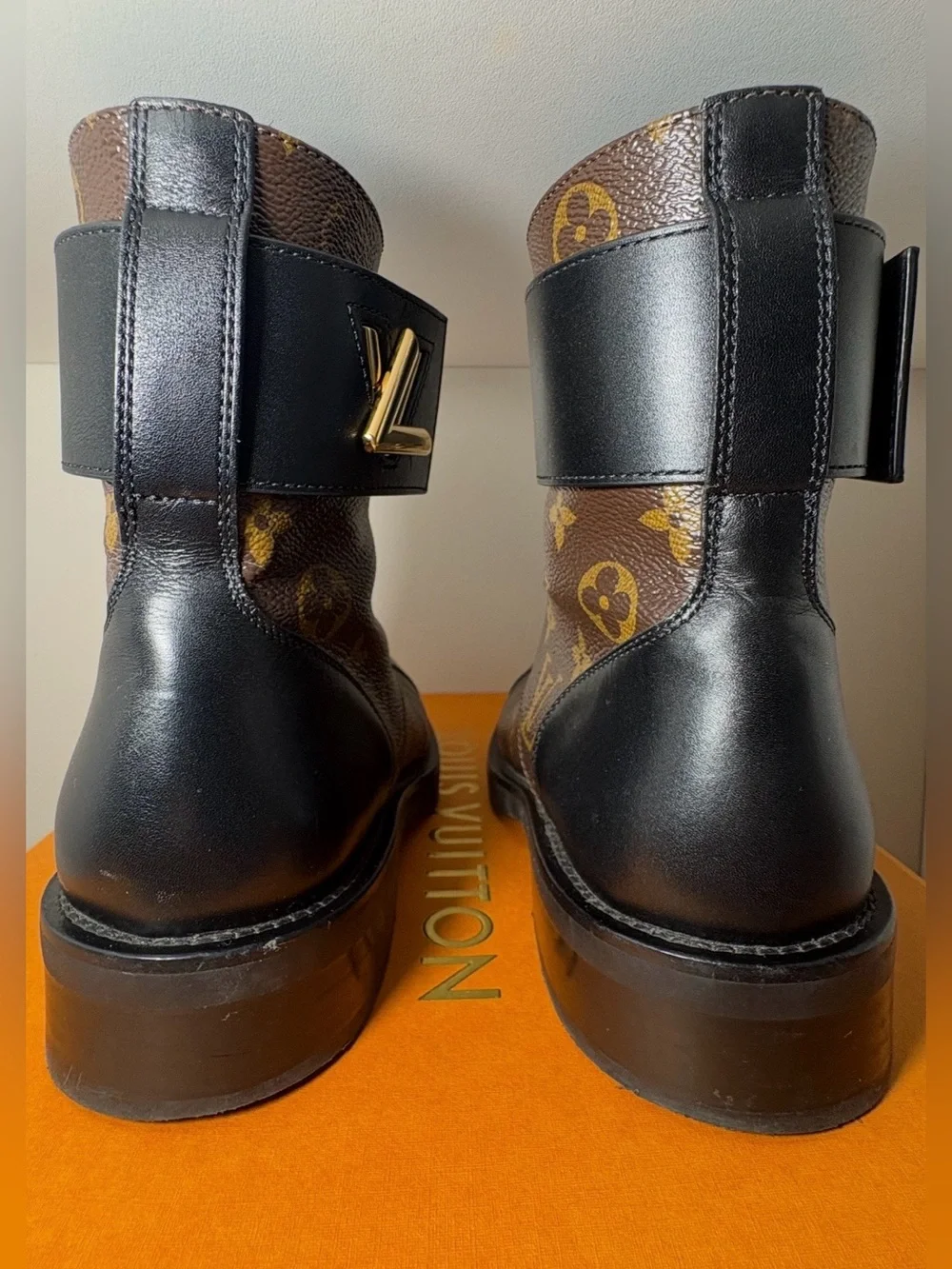 Louis Vuitton Wonderland Flat Ranger Monogram Combat Boots